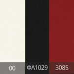 Δερματίνη-Τριχρωμία-FL00-FL1029-FL3085-Άσπρο-Μαύρο-Κόκκινο