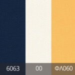 Δερματίνη-Τριχρωμία-FL6063-FL00-FL060-Μπλέ-Άσπρο-Κίτρινο